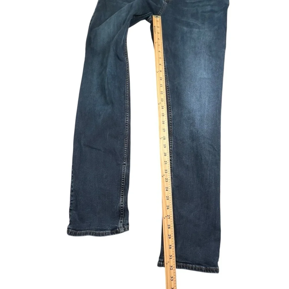 True Religion Mens 34X32 Geno Relaxed Slim Dark Wash Denim‎ Jeans
